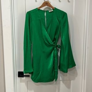 SMYM Green Romper with Bell Sleeves